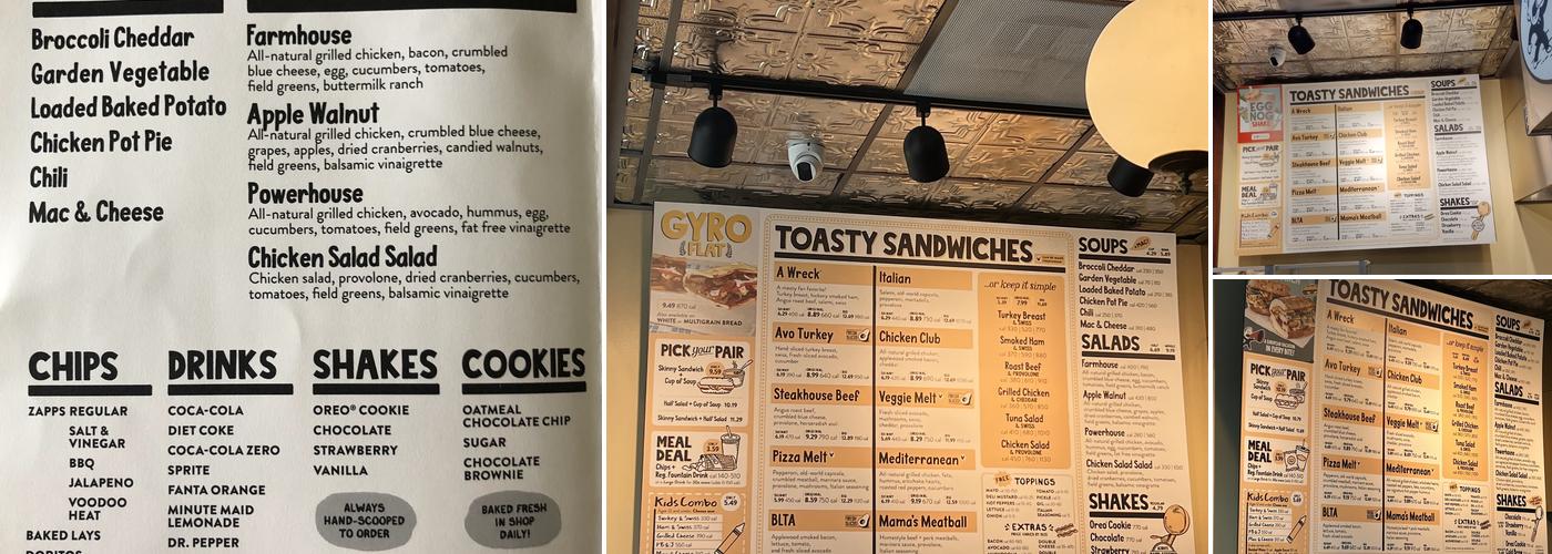 Potbelly Sandwich Shop Menu