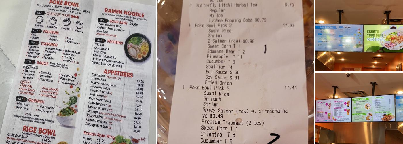 DOMOISHI Poké Bowl - Ramen - Wings - Boba Tea Menu