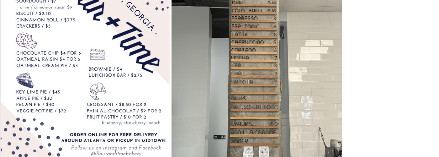 Flour + Time Bakery Menu