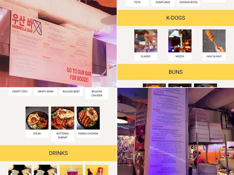 Umbrella Bar Menu