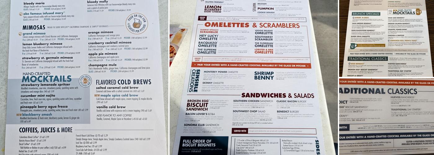 Another Broken Egg Cafe Menu