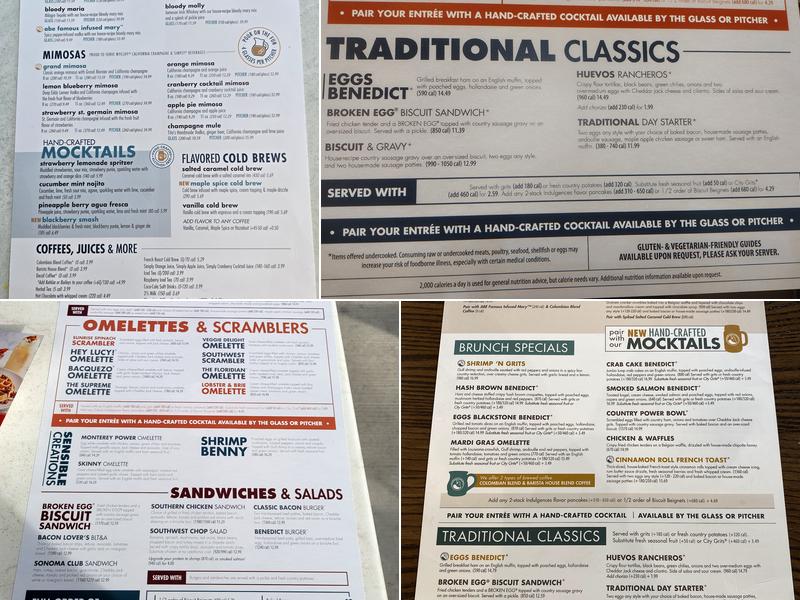 Another Broken Egg Cafe Menu