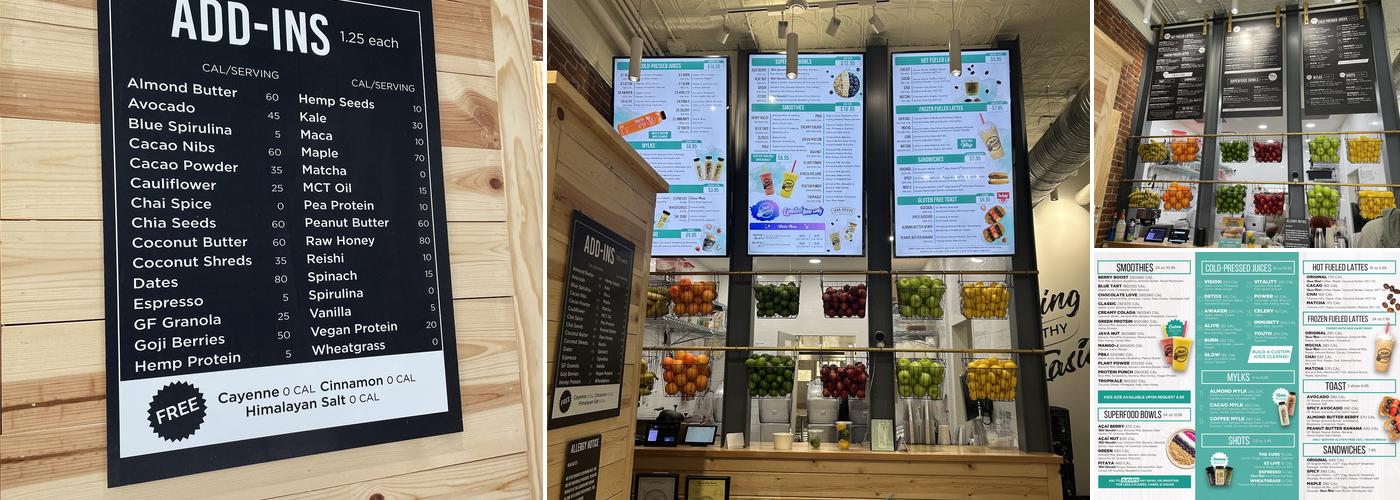 Main Squeeze Juice Co. Menu