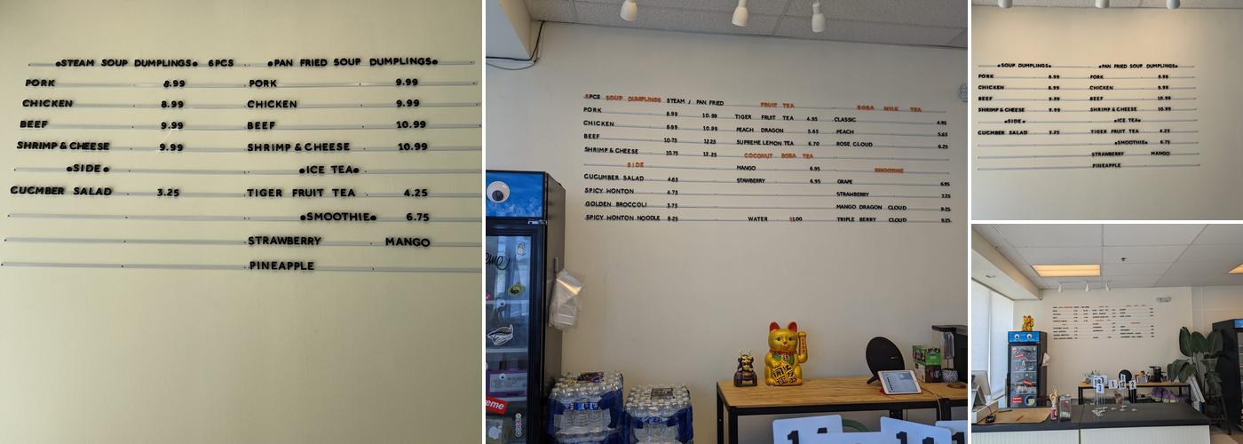 Tiger Soup Dumplings Menu