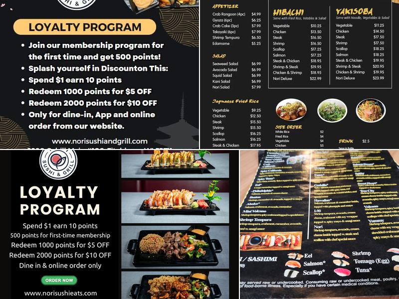 Nori Sushi & Grill Menu