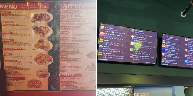 OPE! Brewing Co. Menu