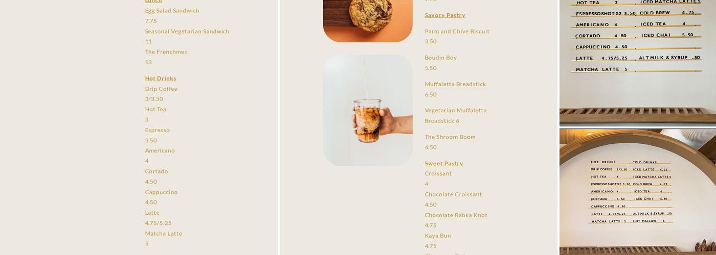Ayu Bakehouse Menu