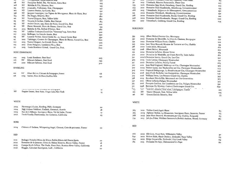 Rania Menu