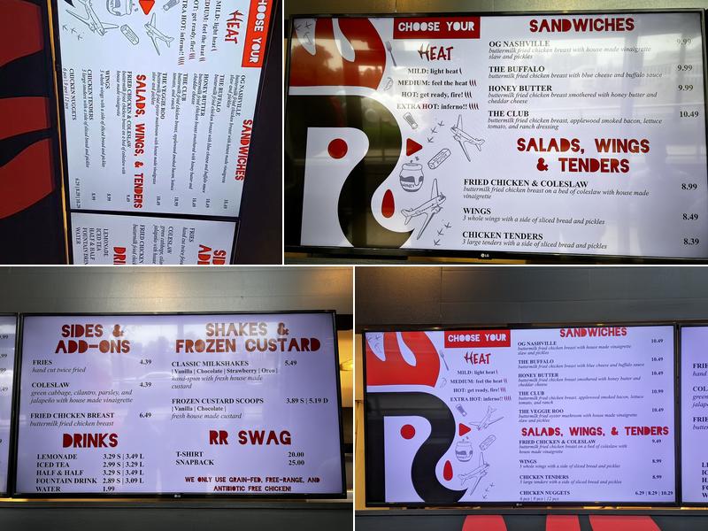 Roaming Rooster Menu