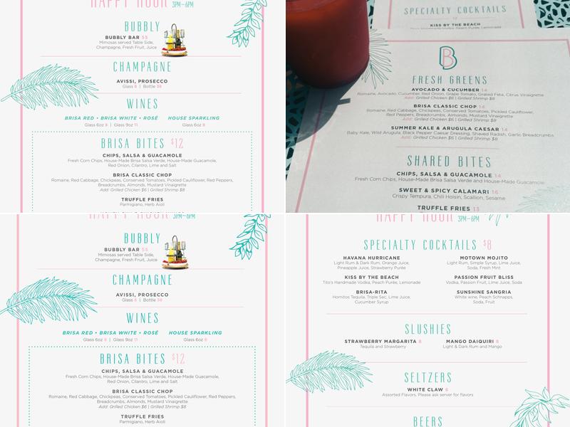BrisaBar Menu