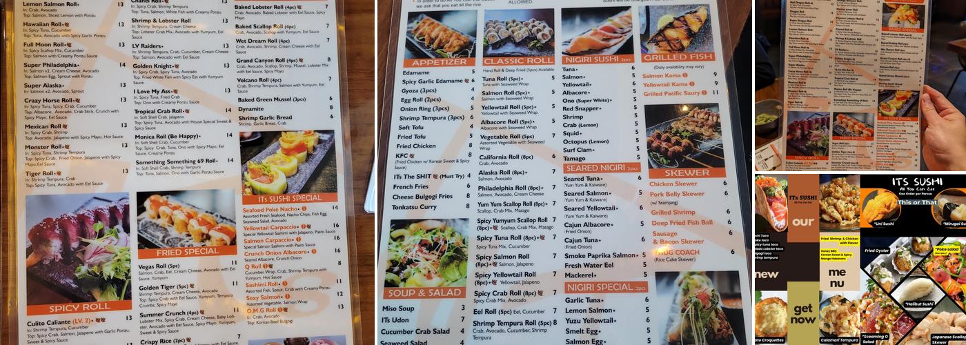 ITs SUSHI Menu