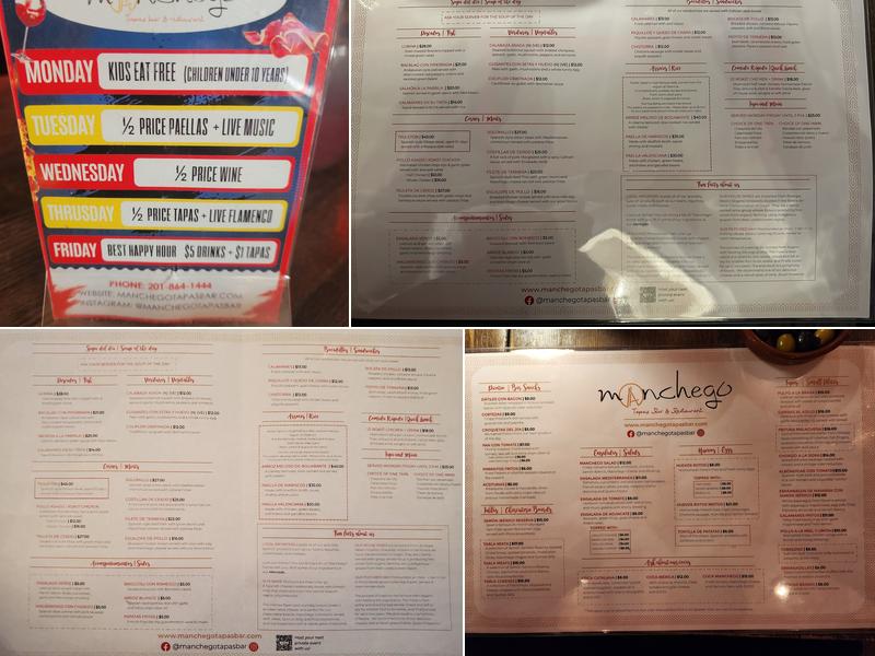 Manchego Tapas Bar & Restaurant Menu