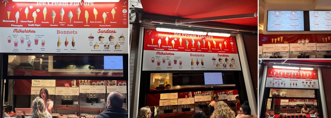 Marvel Frozen Dairy Menu