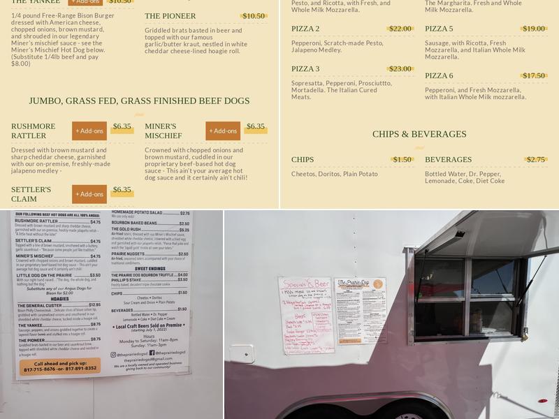 The Prairie Dog Food Truck/Taproom Menu