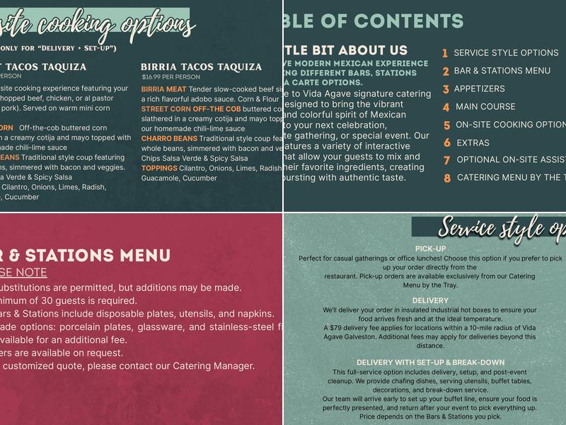 Vida Agave Menu