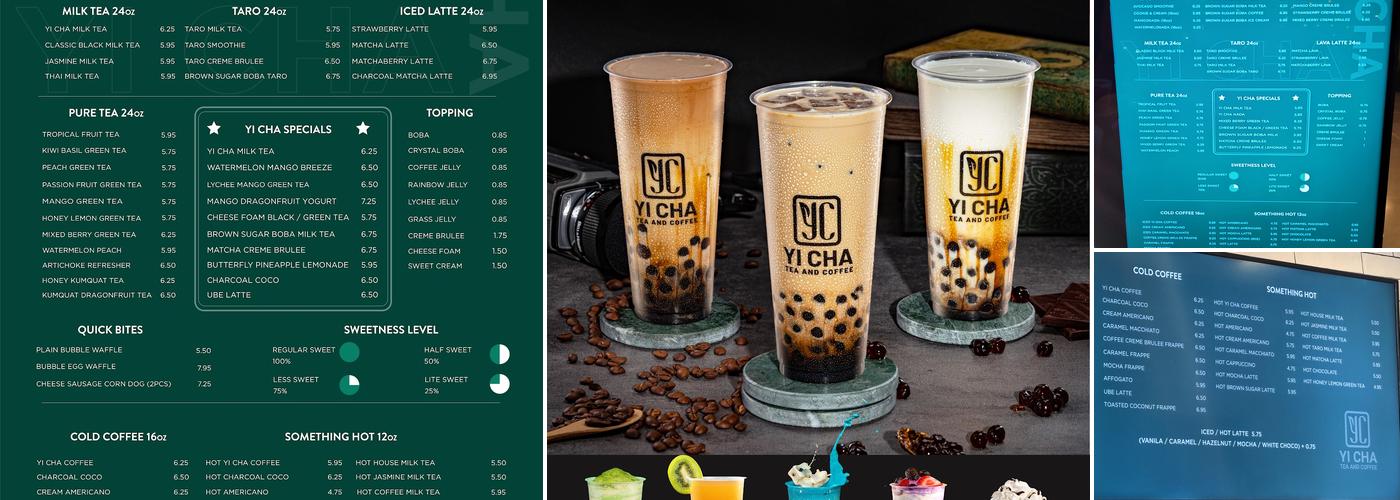 YI CHA - Tea and Coffee Menu