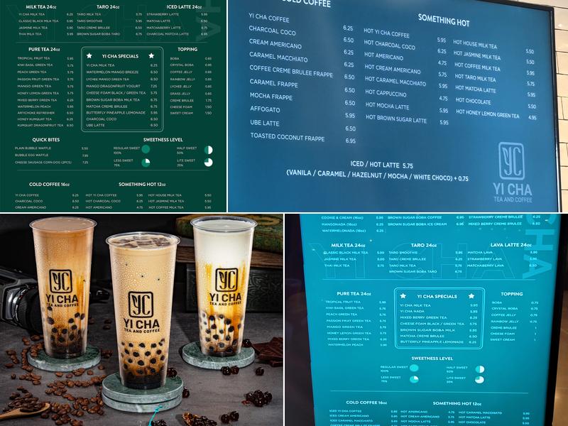 YI CHA - Tea and Coffee Menu