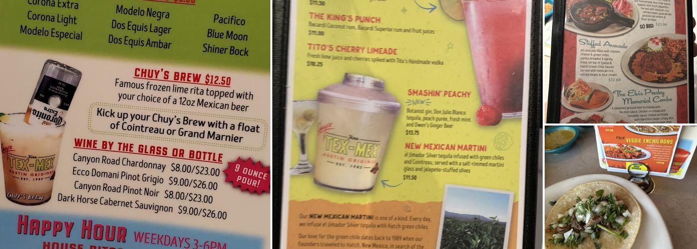 Chuy's Menu