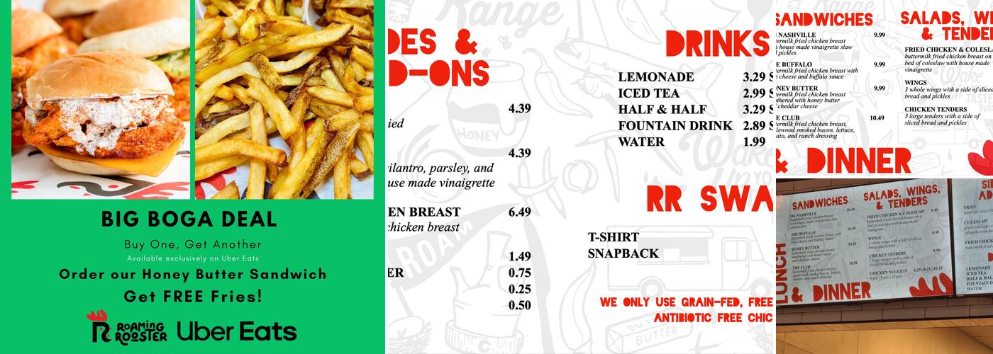 Roaming Rooster Menu