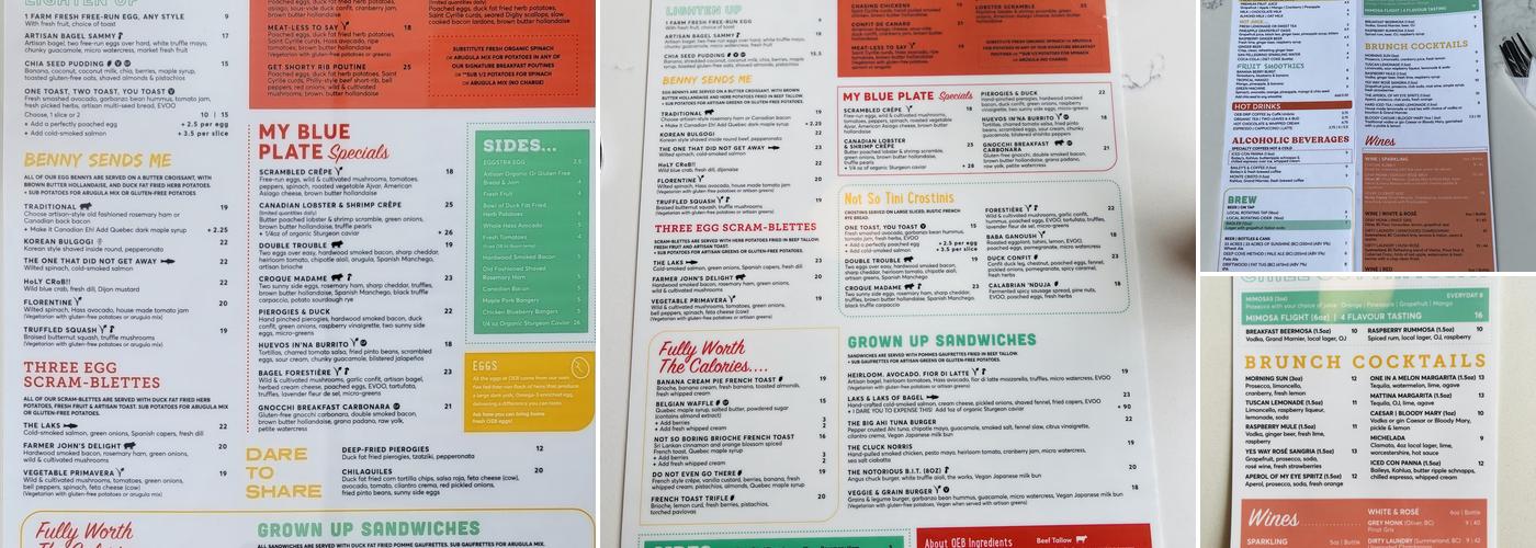 OEB Breakfast Co. Menu