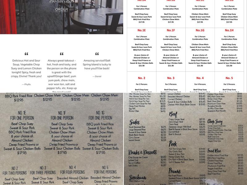 Golden Island Restaurant Menu