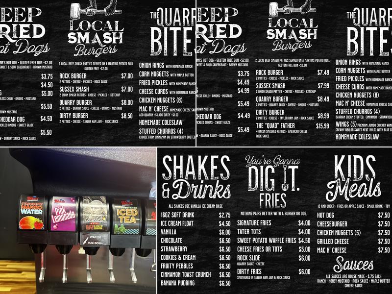 The Quarry Grill Menu