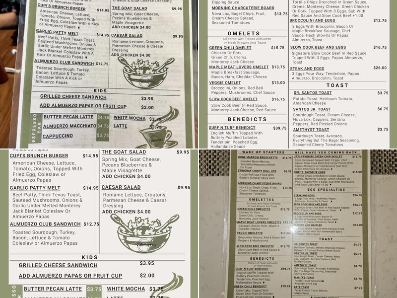 Almuerzo Menu