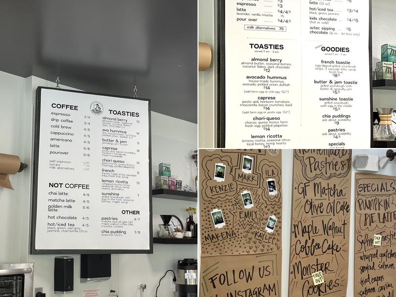 Greenhouse Coffee Company Menu