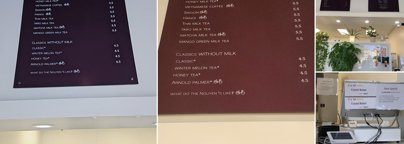 Nguyen Boba Tea Menu