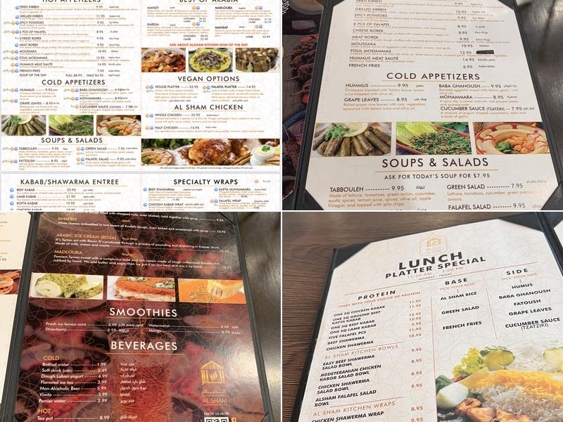 Alsham Mediterranean Kitchen Menu