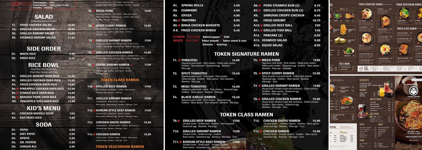Token Ramen Menu