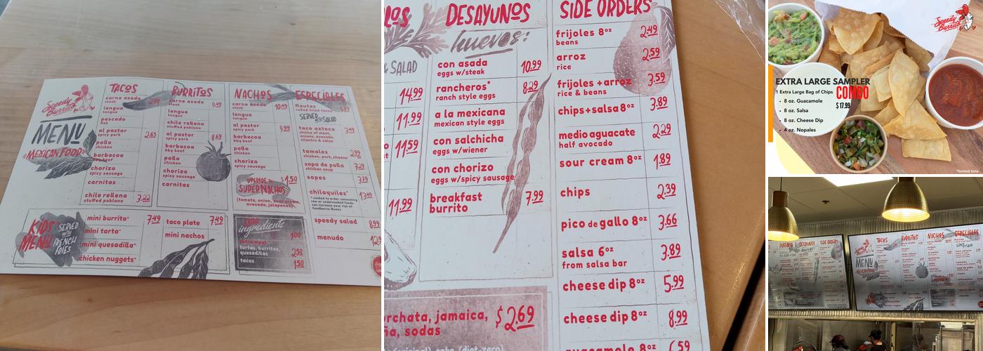 Speedy Burrito Dacula Menu