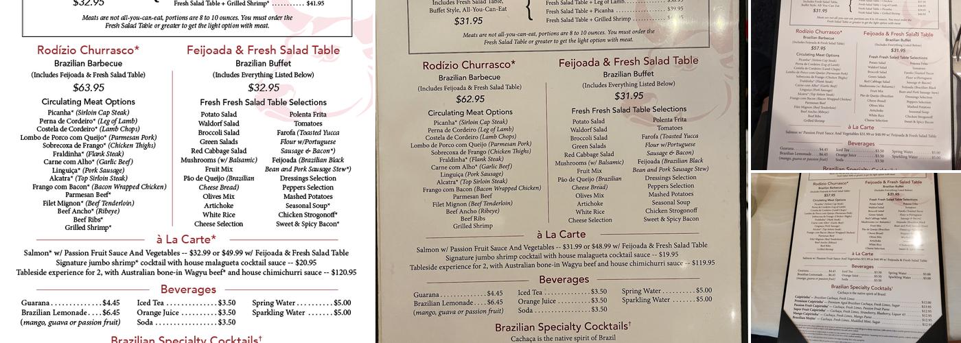 Boiada Brazilian Grill Menu