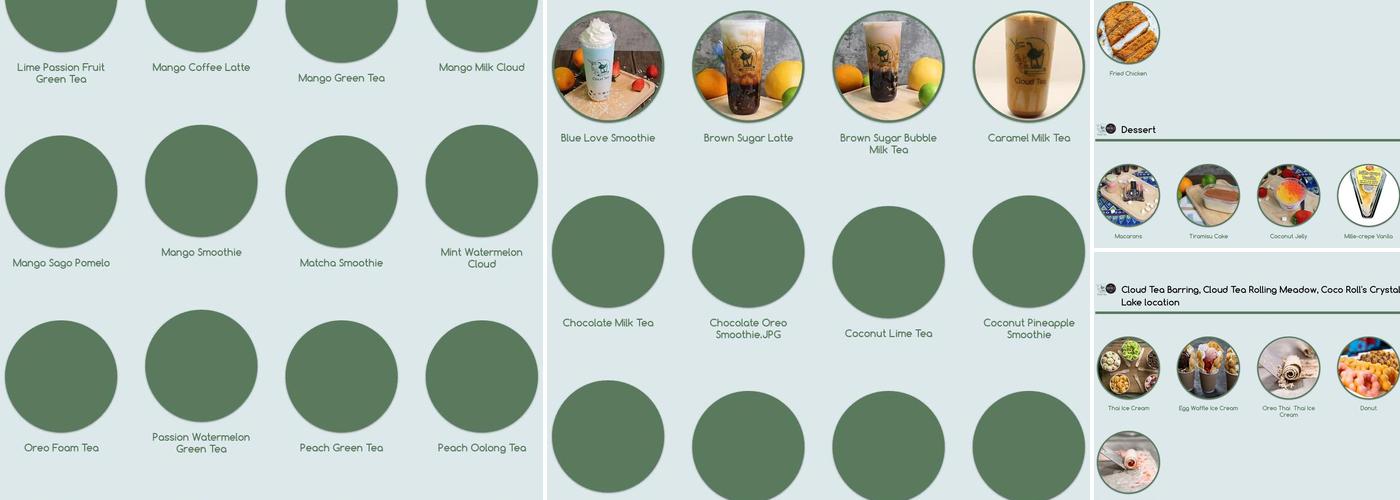 Cloud Tea-Algonquin Menu