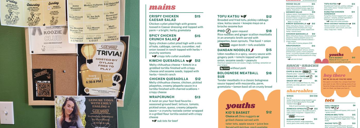 SideYard Menu