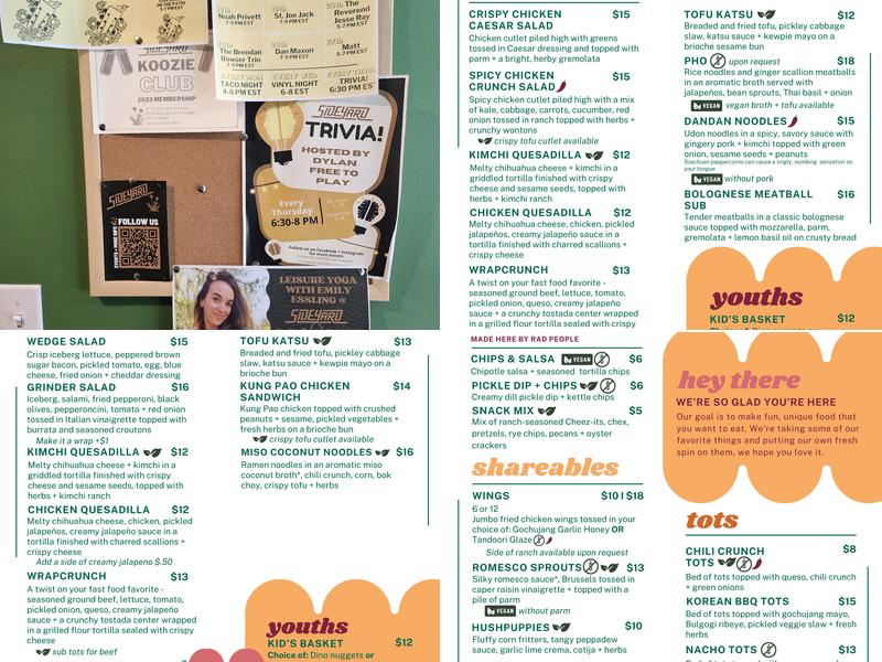 SideYard Menu