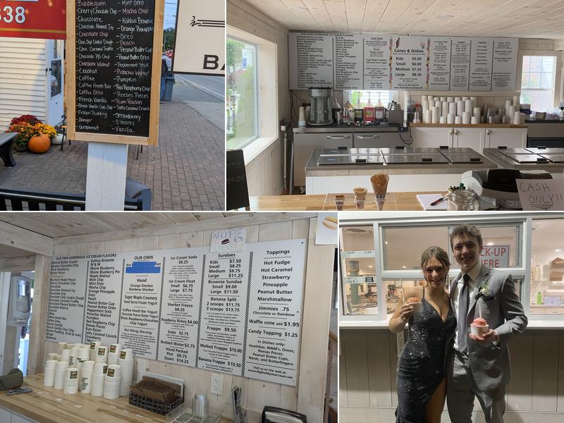 Big Daddy’s ice cream Menu