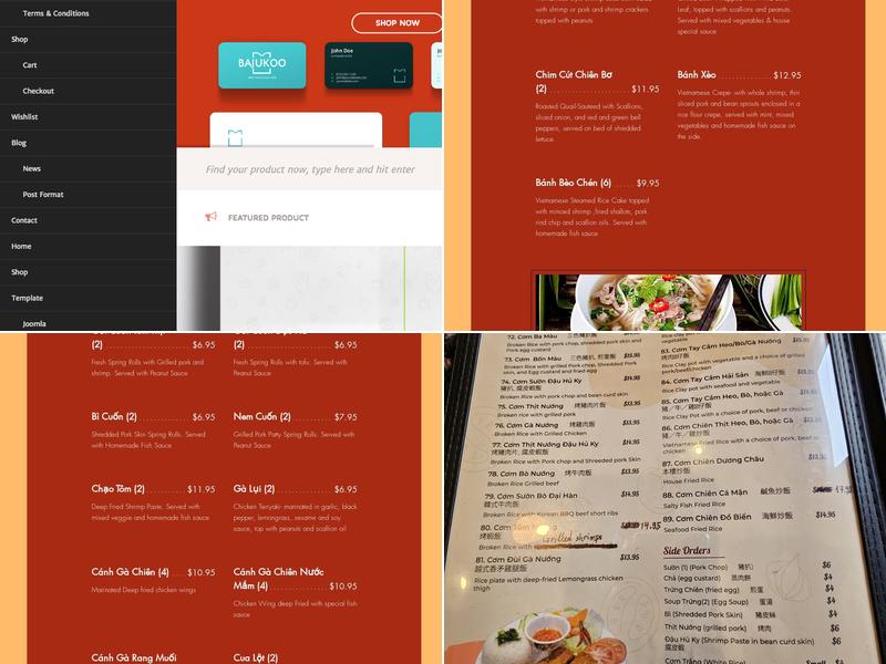 Phuong Nam Restaurant Menu