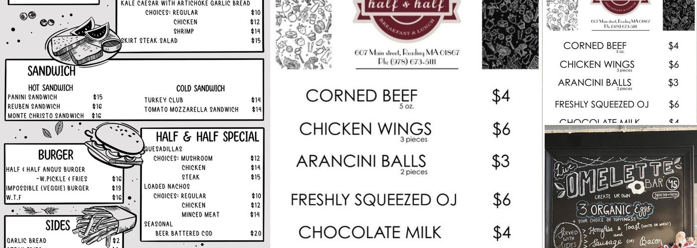 Half & Half Menu