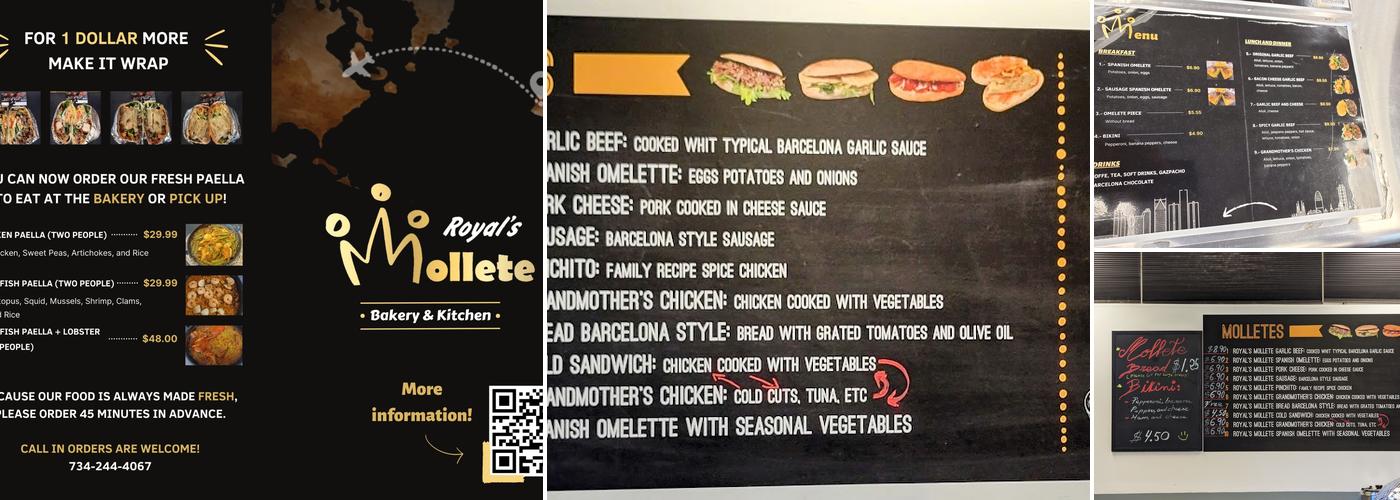 Royals Mollete Barcelona Bakery Menu