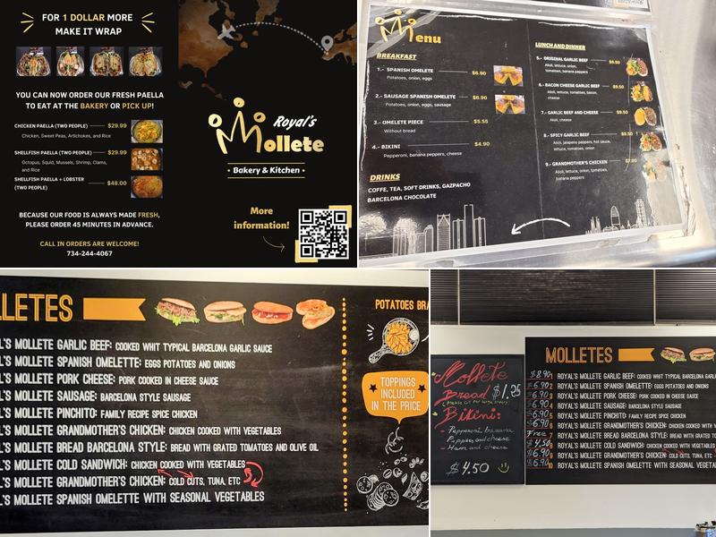 Royals Mollete Barcelona Bakery Menu