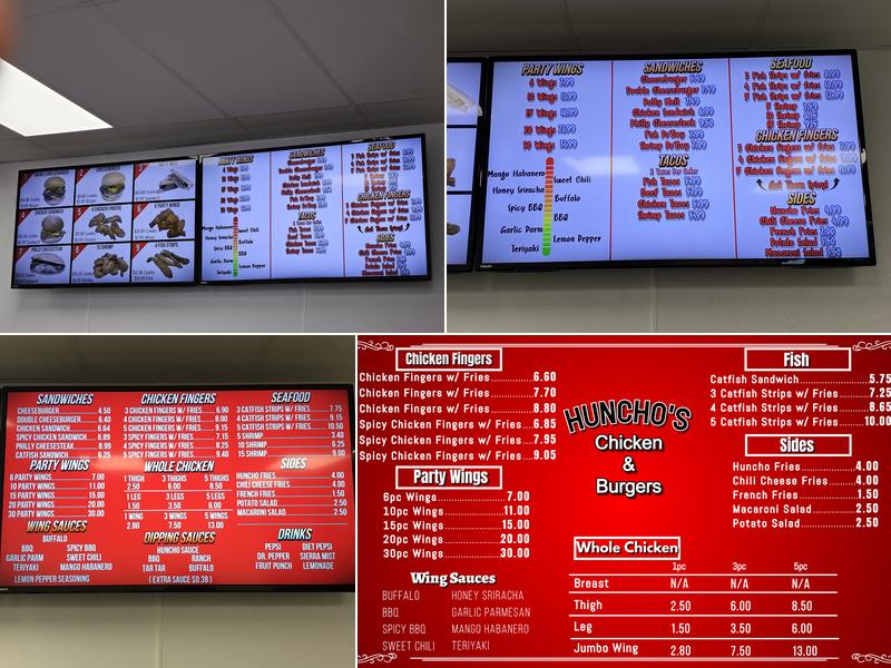 Huncho's Fried Chicken & Burgers Menu
