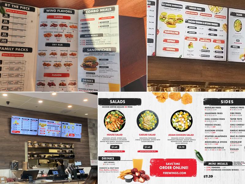 Fire Wings Menu