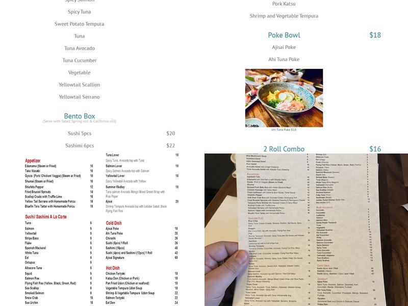 Ajisai on Duane Menu