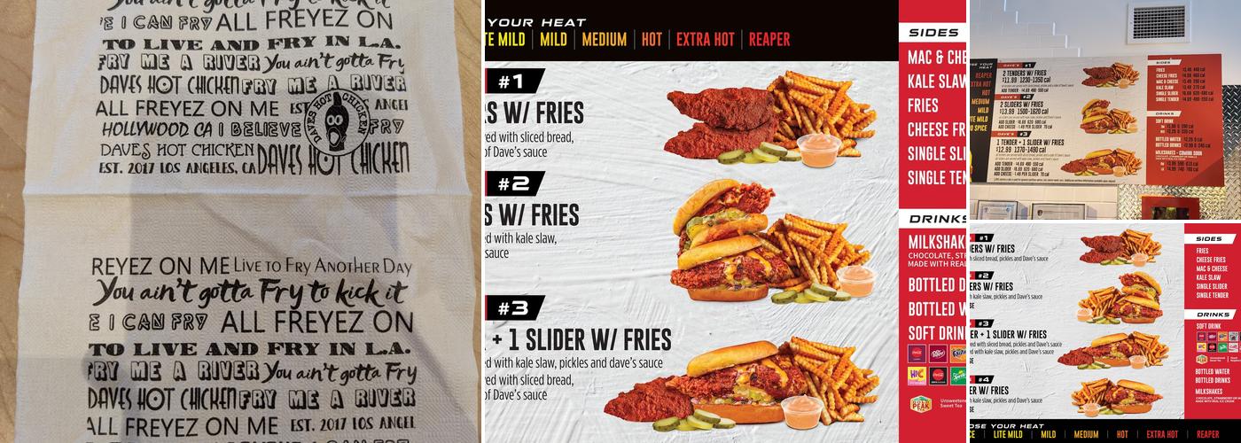 Dave's Hot Chicken Menu