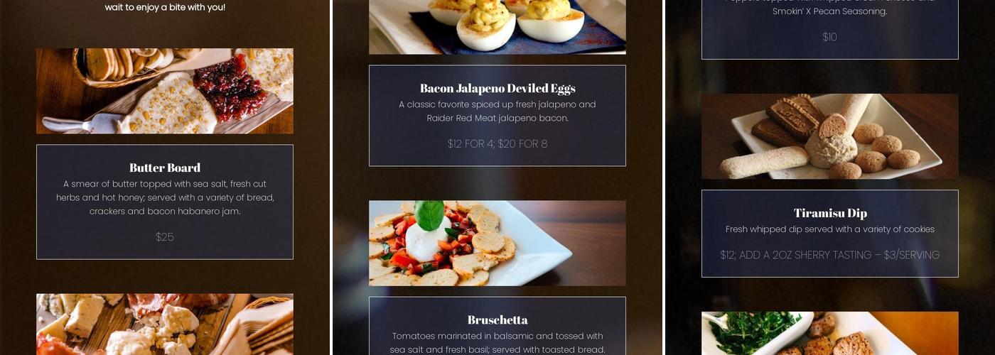 Amicis Wine Bar Menu