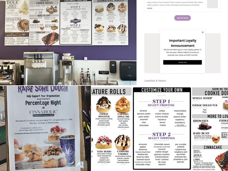 Cinnaholic Menu