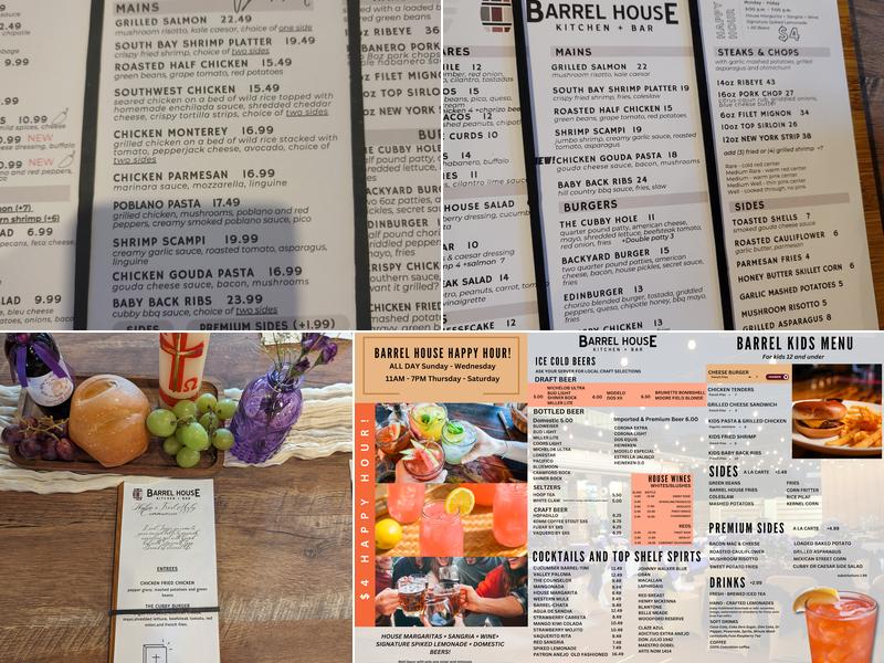 Barrel House Kitchen & Bar Menu