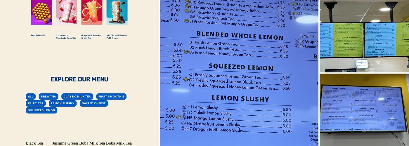 Happy Lemon Menu