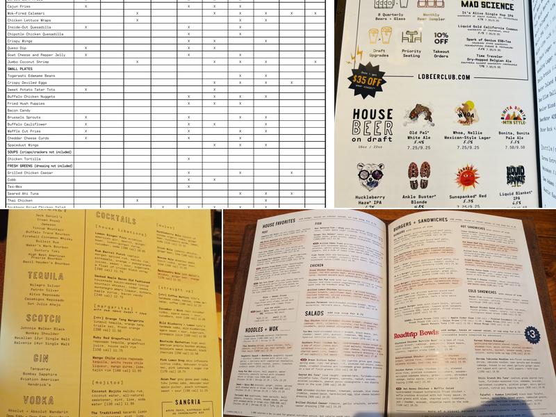 Lazy Dog Restaurant & Bar Menu